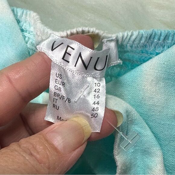 VENUS Blue and White Tie Front Camisole - Picture 4 of 11